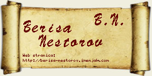 Beriša Nestorov vizit kartica